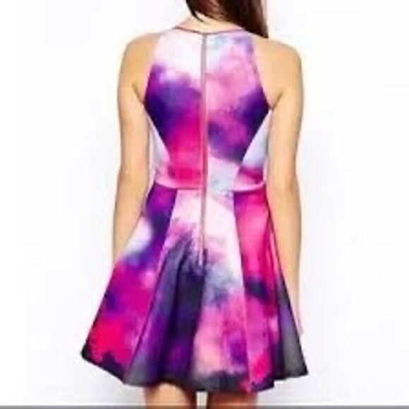 Ted Baker London Sew in Love Watercolor Racerback Skater Dress Women’s Size 6 - Picture 11 of 12